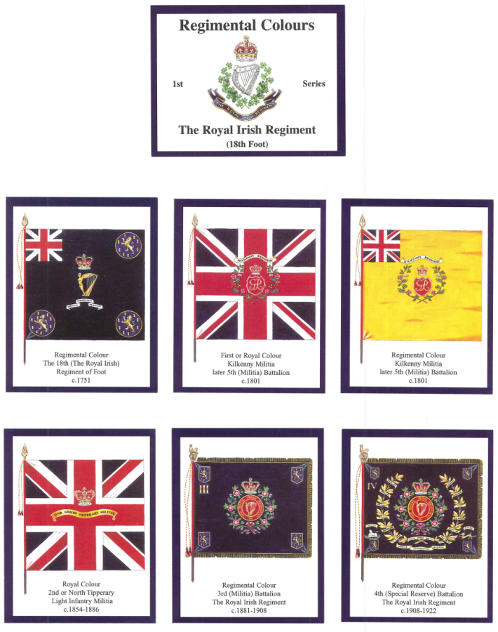 The Royal Irish Regiment (18th Foot) - 'Regimental Colours' Trade Card Set by David Hunter